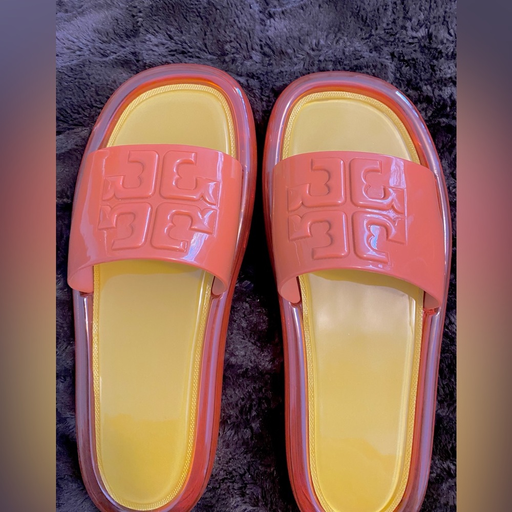 Tory Burch Bubble Jelly Slides Authentic - image 2